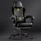 Dowinx Ergonomic Gaming Chair with Pocket Spring Cushion and Massage Lumbar Support, High Back Leather Video Game Chair for Adults, Office, 200kg Yellow