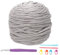 Yuragim T-Shirt Garn, 285g/100m Textilgarn zum Häkeln für Körbe Bändchengarn Baumwollband mit 5 mm Häkelnadel, Häkelgarn T Shirt Yarn zum Häkeln Häkelkorb Taschen Teppiche Wandbehang Makramee,Hellgrau