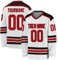 Eishockey-Trikot, personalisierbar, bedruckt, langärmelig, Hockey-Trikot, Bekleidung für Hockey-Fans, Herren, Damen, Jugendliche, 1-farbig, L