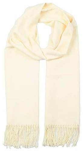 Dents Womens Plain Woven Pashmina Scarf - Ivory