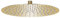 Homgoday Pommeau de douche rond effet pluie en acier inoxydable doré 30 cm