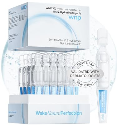 WNP Hyaluronic Acid Serum for Face Ultra Hydrating for Dry Skin, 30 Ct