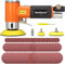 NuoDunco 2 '' 3 '' Mini-Exzenter-Luftschleifer, kleines pneumatisches Exzenterschleifer-Kit 50mm 75mm mit Klett-Schleifpads 60 Stück Schleifpapiere