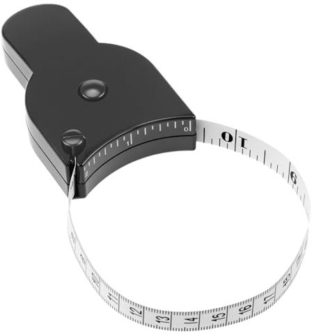 QWORK® 150CM Maßband Körper, Körpermaßband mit Knopf und Selbstarretierung, für Fitness und Persönlichen Gebrauch