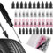 CATOR Reifenreparaturset, 40 Pcs Vakuum Reifen Reparatur-Nagel + 1 Schlitz und Kreuzschlitzschraubendreher, Reifenreparaturset Auto, Motorrad, Scooter, Autoreifen Reparaturset, Felgen Reparaturset