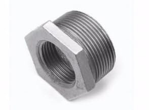 POLBERIS Riduzione 2 x 1 1/2 in ghisa zincata BSP Rp Rc G raccordo filettato in ghisa zincato a caldo filettatura interna per impianti idraulici acqua riscaldamento centralizzato