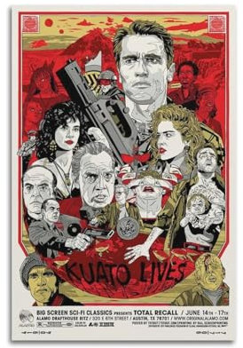 ZIWEYURB Total Recall Filmposter Dekorative Malerei Leinwand Kunst Poster und Moderne Kunst Poster für Schlafzimmer und Schlafzimmer (30x45cm)