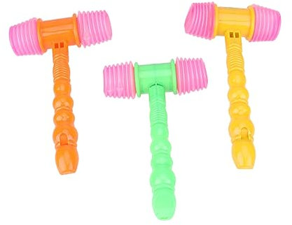 Toddmomy 5pièces Marteau Musical pour Garçon Fille Qui Couine Jouet Marteau Éducatif Garçon Fille avec Grincement