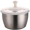 Jorzer Centrifuga per insalata, 5 l, a doppio strato, in acciaio inox e polipropilene, con coperchio e manico girevole, multiuso, ad asciugatura rapida, per frutta e verdura, per cucina