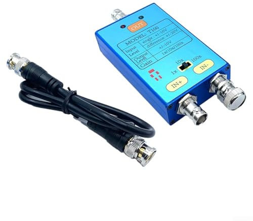 T100 Oscilloscope Differential Probe 1X/10X/100X Bandwidth Signal With BNC Cable For Electronic Testing