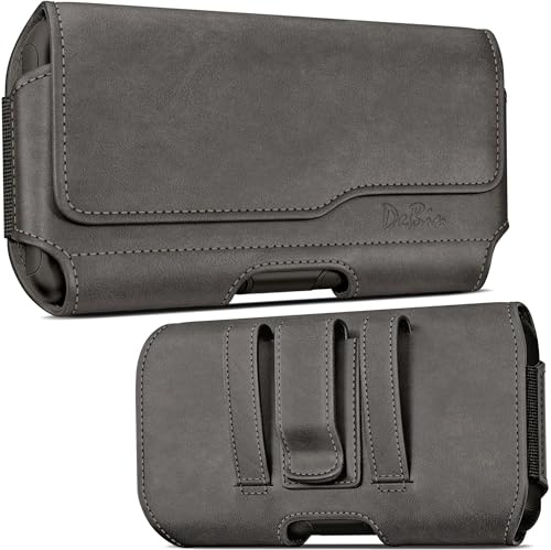 DeBin Holster for Samsung Galaxy +Plus FE Cell Phone Belt Holder Clip Case | Fits Galaxy S26+ Plus, S25+, FE, S24+, S23+, S22+, S25FE, S24FE, A20, A30 Pewter