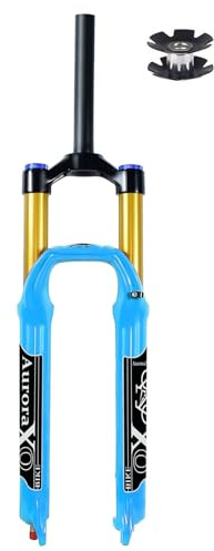 Fourche Avant VTT 26/27,5/29, débattement AIR-34 160 mm, réglage du Rebond, air 9 mm QR pour VTT/XC/AM - Bleu