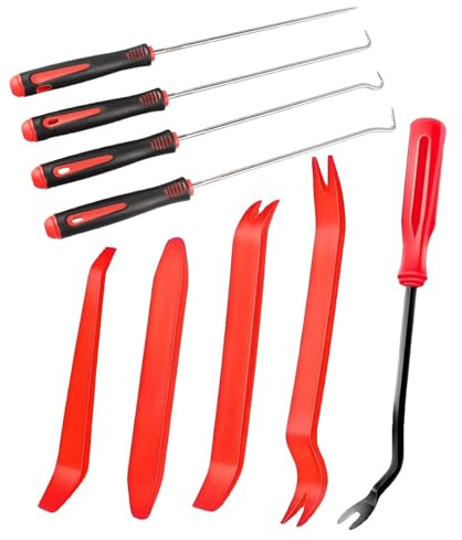 9 Pcs Trim Removal Tool Set, Car Panel Removal Kit and Precision Hook Set for Automotive Interior/Exterior
