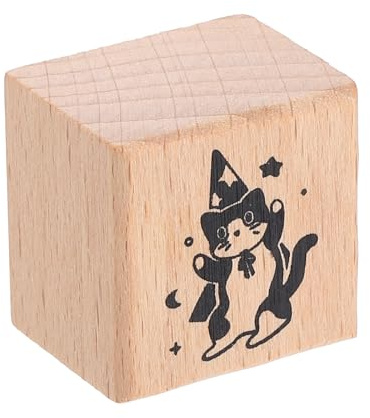 QUARKZMAN Holz Katzen Stempel Holz Gummistempel Katzen Zirkus Muster Für Dekoration DIY Kunst Basteln Kartenherstellung Und Scrapbooking Zubehör