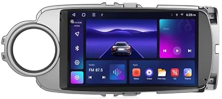 Autoradio Android 15 con touchscreen da 9 pollici, plug and play, per Toyota Yaris 2012-2017, con Bluetooth, navigazione e telecamera posteriore, processore 8 core, 4G, Wi-Fi, 2G e 32G.