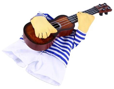 Welpenkostüm aus Baumwolle, Bequem und Leicht Anzuziehen | Gitarre Spielendes Design, für Hund und Haustier, Cosplay Party und Weihnachten, Passend bis 10kg