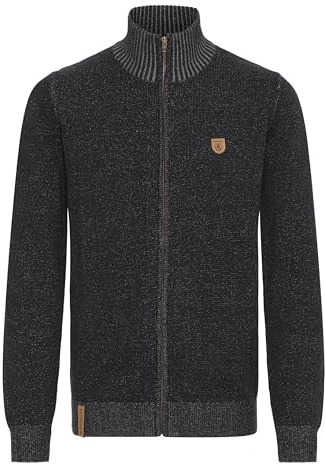 Indicode IDAndy Herren Zip-Jacke Pullover Zipper Grobstrick