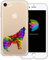 dessana Wolf Wölfe transparente Schutzhülle Handy Case Cover Tasche passend für Apple iPhone 8 Wolf Wölfe Abstrakt