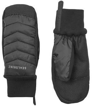 SealSkinz Unisex Allwetter Wasserdichter Leichtgewichtiger Isolierter Fausthandschuh – Schwarz, L
