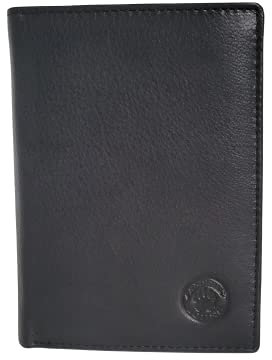 Frédéric Johns Portefeuille Homme Cuir Véritable – Protection RFID – Grand Format – Élégant & Durable – Idée Cadeau (Noir)