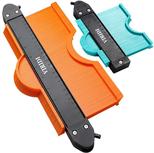 VIRIDI Contour Gauge With Lock, 2 pack 5 & 10 inch Widen Profile Gauges Measure Ruler Contour Duplicator Comb Tool for Copies Irregular and odd Corners Shapes - Instant Template for DIY Woodworking