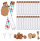 100 Stück Reagenzgläser Kunststoff Transparent Reagenzgläser Reagenzglas mit Korken100 Stück Aufzug + 20 m Hanfseil + 2 Stück Trichter, für DIY Craft Spices Liquids Sweets Candy