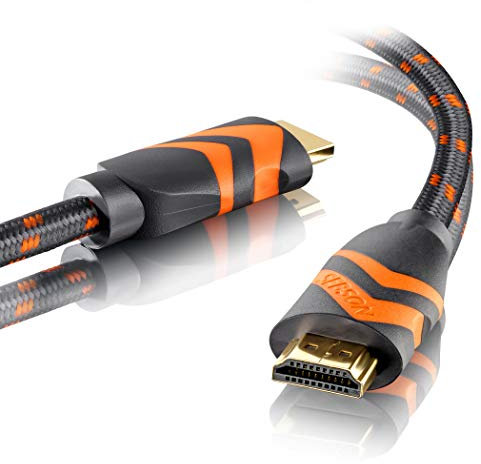 SEBSON HDMI Cavo 1m 2.0b ad alta velocità con Ethernet, 4K / 60Hz Ultra HD 2160p, Full HD 1080p, 3D, HDR, ARC Audio Return, intrecciato