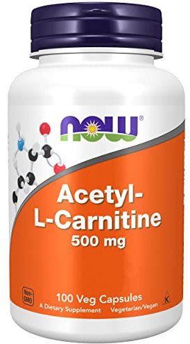 Now Foods, Acetyl-L-Carnitine, 500mg, 100 Capsules végétaliennes, Testé en Laboratoire, Acide Aminé, Sans Gluten, Sans Soja, Végétarien