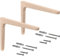 Gedotec Holzkonsole aus Buche | 2 Stück Regalwinkel aus massivem Naturholz | 250 x 150 mm | TAUM | paarweise Tragkraft bis 60 kg | Regal-Halter geeignet für Bücherregale | Schwerlastträger Wandregale