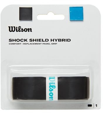 Wilson Unisex-Adult Shock Shield HYB Padel Griffband, Black, Standard