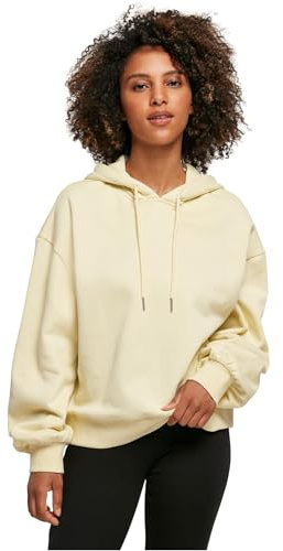 Build Your Brand Damen Kapuzenpullover Ladies Organic Oversized Hoody, Farbe softyellow, Größe S