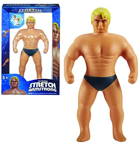 STRETCH - The Original Armstrong Line, Mister Músculo, muñeco Que se estira hasta 4 Veces su tamaño por su Relleno, y vuelve a su Forma Original, Famosa (TRE03000)