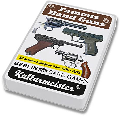 Kulturmeister Kartenspiel Famous Hand Guns - Entdecke 32 Handfeuerwaffen