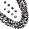 NBEADS Ca. 192 Stück Schneeflocken Obsidian Perlenstränge, 6 mm Synthetische Edelsteinperlen Runde Stein Zwischenperlen Lose Perlen Für DIY Armband Halsketten Schmuckherstellung