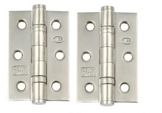 Golden Grace Ball Bearing Timber Door Hinges, Polished Chrome, 75mm 3 1 | Includes matching screws for hassle-free installation, with a heavy duty metal build suited for busy internal doors.