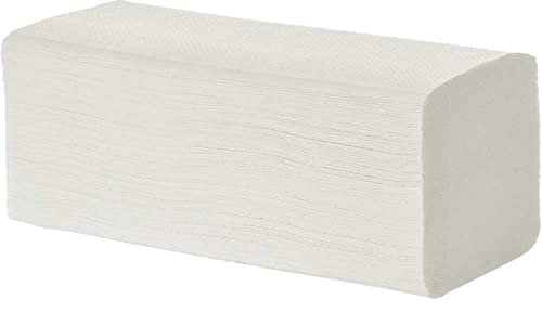 Falthandtücher, V-Falz/Z-Falz, 2-lagig, 25x23cm, Zellstoff, hochweiß, 16x200 Blatt, 3200 Blatt/VE, Papierhandtücher, Zickzack-Falz, ZZ-Falz