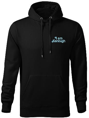 BroiderStudio I am Kenough New Blue Schwarz Sticken Emblem Ursprünglich Kapuzenpullover Prämie Klasse Männer Size S
