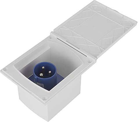 Wasserdichte Außensteckdose, 16 A, 220-240 V, 3-polig, Außenbuchse für Wohnmobil, Anhänger, Wohnwagen