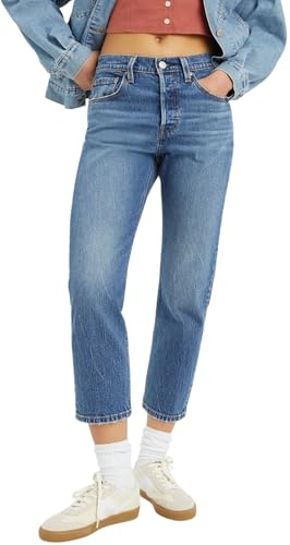 Levi's 501 Crop, Jeans Donna, Erin Can't Wait Stretch, 29W / 26L