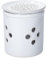 KitchenCraft Idilica Ajero de Gres con Tapa Rallador, Recipiente de Cerámica Crema para Ajos con Orificios de Ventilación y Base sin Esmaltar