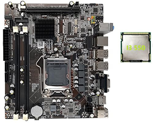1 conjunto placa base ordenador de sobremesa placa base LGA1156 soporta memoria DDR3 CPU i3 530 i5 760 series con CPU i3 550