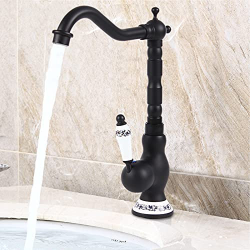 KEESUNG Retro-Vintage-Einhebel-Wasserhahn, Retro Nostalgie Küchenarmatur Wasserhahn Küche Antik Küchenarmatur mit Einhebelmischer Spültischarmatur Aus Messing für Küchen Badezimmer