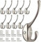 GlazieVault Kleiderhaken aus satiniertem Nickel für die Wand, 10 Stück – robuste Kleiderhaken zur Wandmontage – Wandhaken im Premium-Design, rostfreie Türhaken zum Aufhängen