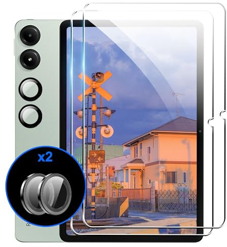 zZjoOoj Pellicola protettiva per schermo Redmi Pad Pro/Poco Pad (2024 12,1'') in vetro, 2 pellicole protettive HD con 2 Pezzi Pellicola Fotocamera,durezza 9H, Senza bolle