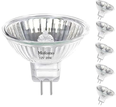 Mofomo Mr16 Gu5.3 Halogen, Halogen Bulb 20w 12v, Mr16 20w 12v, Mr16 halogen leuchtmittel 20 watt, 6 Stücke Halogen Mr16 Dimmbar Warmweiß