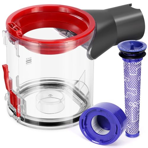 Staubbehälter für Dyson V7 V8 SV10 SV11 Staubsauger, mit Schnittstelle, Abfalleimer, Ersatzteil, Auffangbehälter für Dyson Kabelloser Staubsauger, Teil Nr. 967699-01