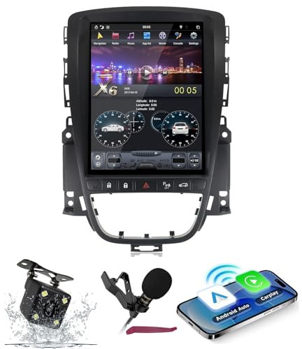 Android 15 Car Radio Navi for O-pel Vauxhall H-olden Astra J 2010-2013 10.4Screen Car Multimedia Player with Carplay GPS Navigation Bluetooth 5.0 HIFI FM 5G-WiFi SWC DSP MIC Camera,8G+128G