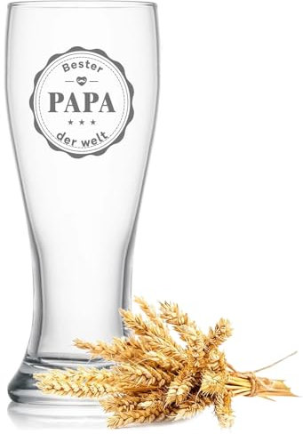 OEAGO Weihnachtsgeschenke für Männer Papa, 0,5L Bierglas Geschenk für Männer Opa, Nikolaus Geschenke für Papa zum Weihnachten Vatertag Geburtstag