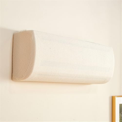 Hixingo Cache Clim Suspendus, Housse de Climatiseur Élastique, Climatiseur Couvre Tout Inclus, Cache-Poussière Jacquard Couleur Unie, Climatiseur Couvre Intérieur (Beige,Universel)
