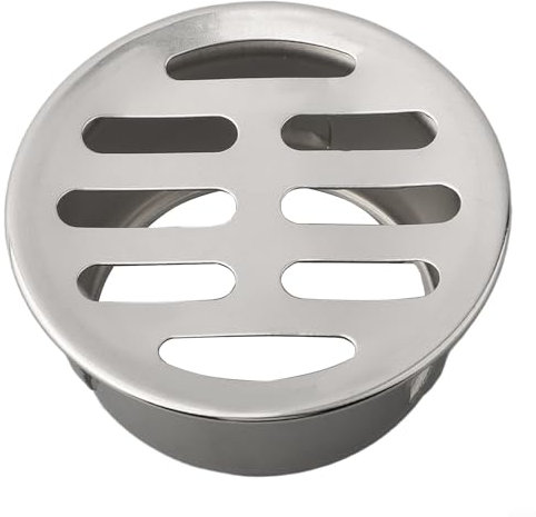 Yhenlovtt Edelstahl-Bodenablauf, Edelstahl-Duschablauf-Set, Duschablauf, Haarsieb, Outdoor-Dachbodenablauf, für den Außenbereich, Balkon, Boden, Garten (50 mm)